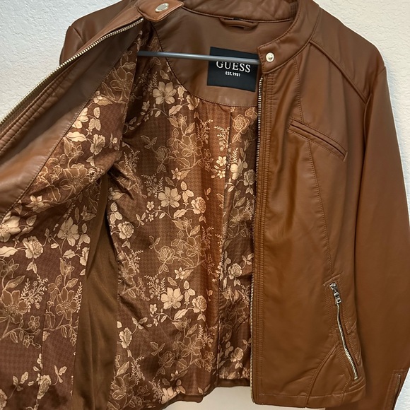 Guess Faux Leather Racer Jacket - Picture 5 of 7